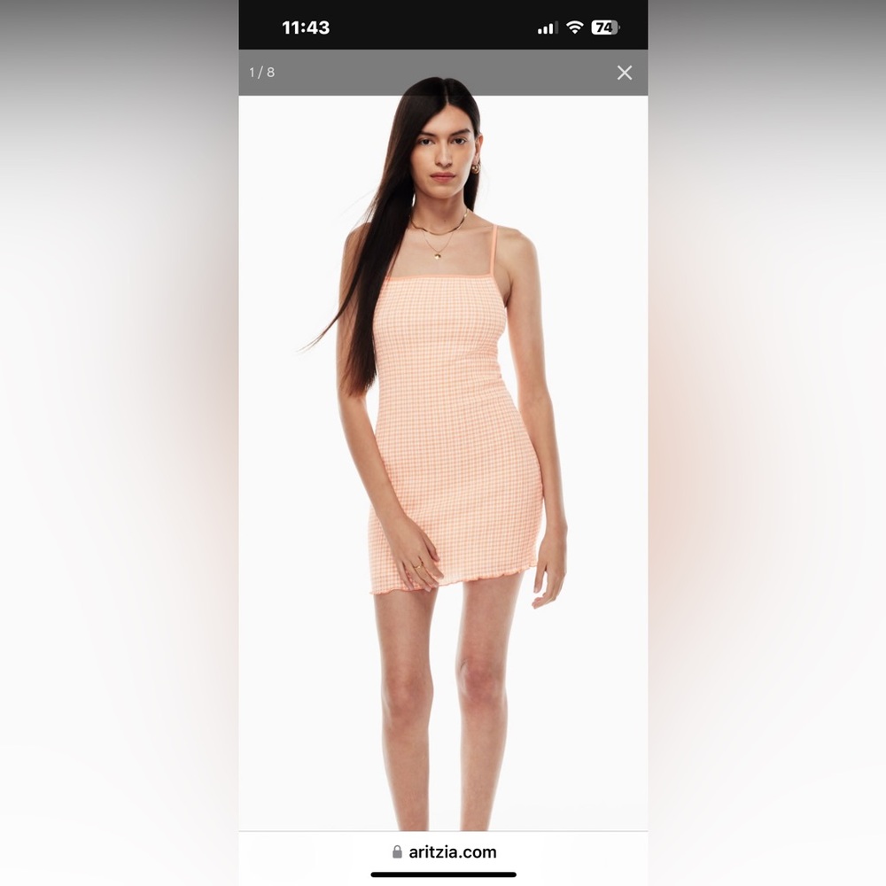 Aritzia jazz dress. Model is wearing lighter color fir reference